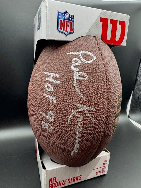 Paul Krause Signed and Inscribed Football - Curators Corner LLC