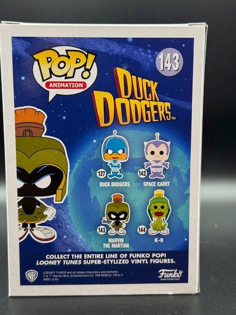 Pop! Animation Duck Dodgers Marvin The Martian Black Light Funko Pop #143 - Curators Corner LLC