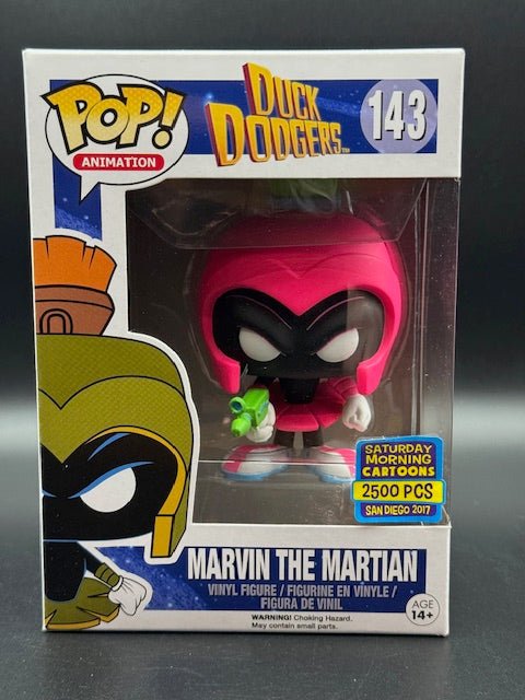Pop! Animation Duck Dodgers Marvin The Martian Black Light Funko Pop #143 - Curators Corner LLC