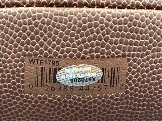 Robert Brazile Signed and Inscribed Football - Curators Corner LLC