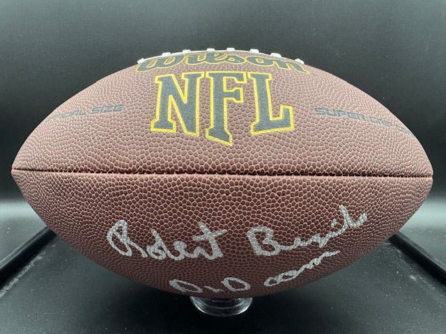 Robert Brazile Signed and Inscribed Football - Curators Corner LLC