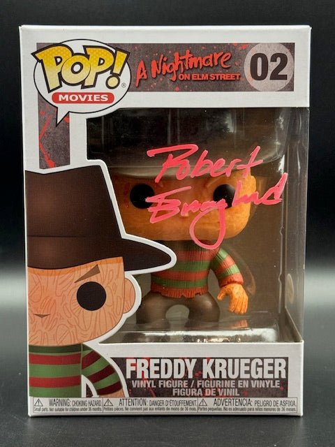 Robert Englund Signed "A Nightmare on Elm Street" #02 Freddy Krueger Funko Pop! Vinyl Figure (AutographCOA) - Curators Corner LLC