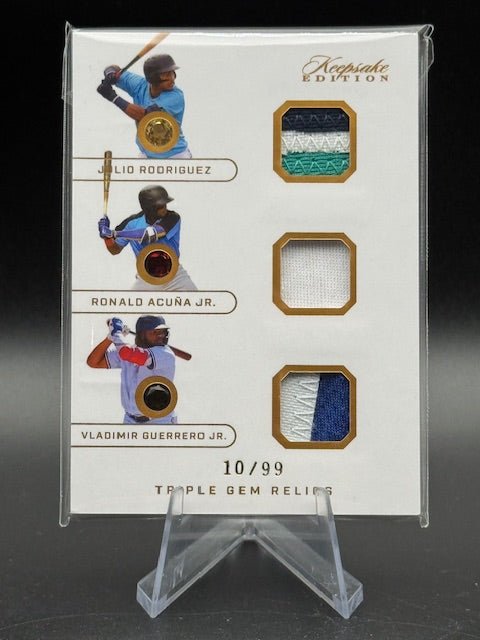 Rodriguez/Acuna/Guerrero 2024 Keepsake Triple Gem/Triple Relic 10/99 - Curators Corner LLC