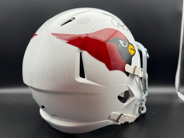 Roger Wehrli Signed and Inscribed Full Size Cardinals Throwback Replica Speed Helmet - Curators Corner LLC