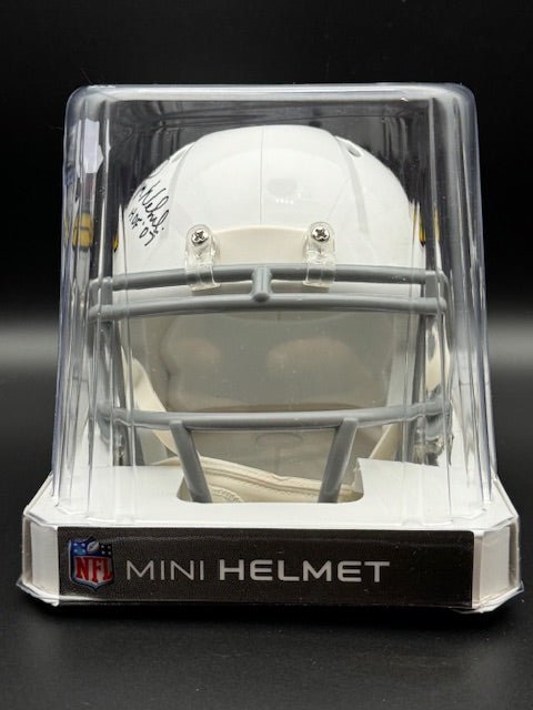 Roger Wehrli Signed and Inscribed Mini Speed Helmet - Curators Corner LLC