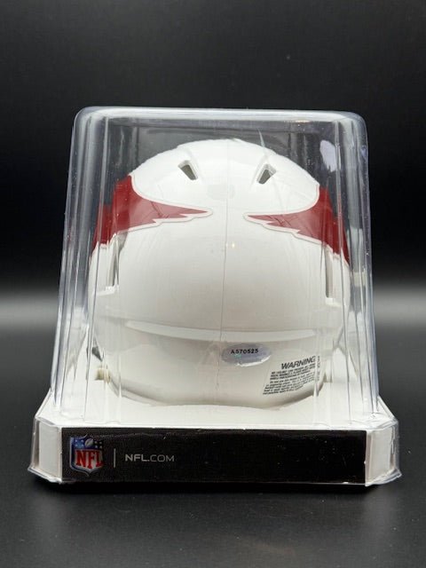 Roger Wehrli Signed and Inscribed Mini Speed Helmet - Curators Corner LLC