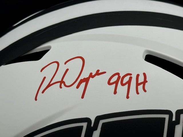 Ron Dayne Signed and Inscribed Wisconsin Full Size Helmet - Curators Corner LLC