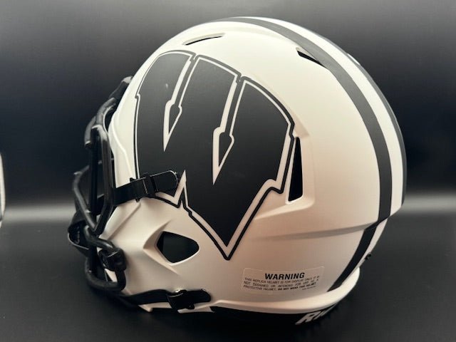 Ron Dayne Signed and Inscribed Wisconsin Full Size Helmet - Curators Corner LLC