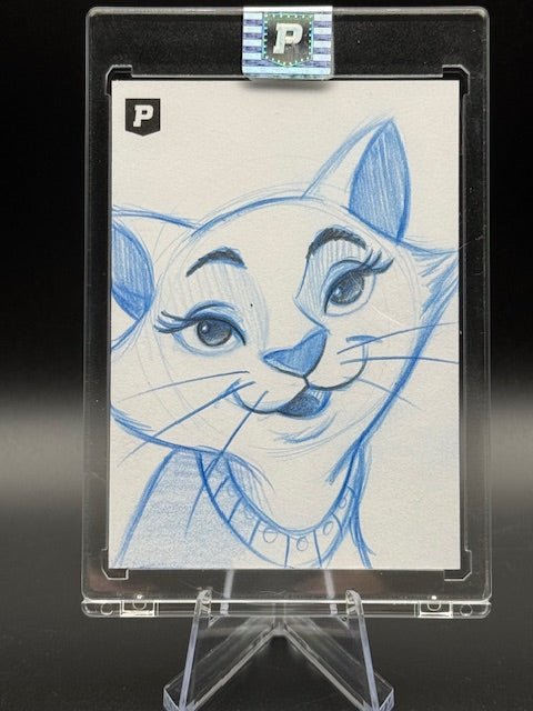 Scott Cook Signed and Inscribed Aristocats Duchess Sketch Card - Curators Corner LLC