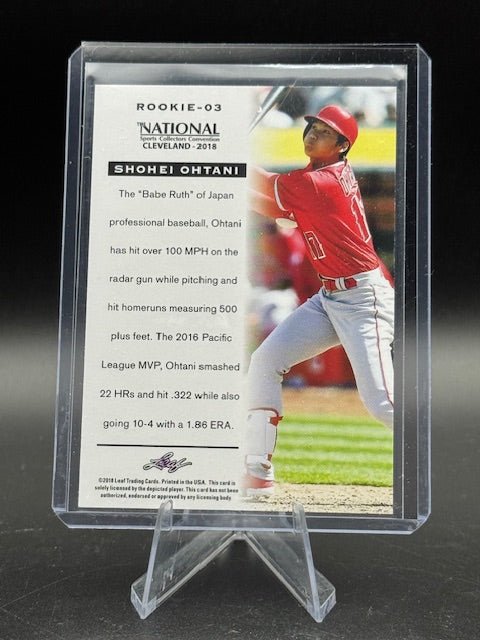 Shohei Ohtani 2018 Leaf National Sports Collection Convention Rookie - 03 - Curators Corner LLC