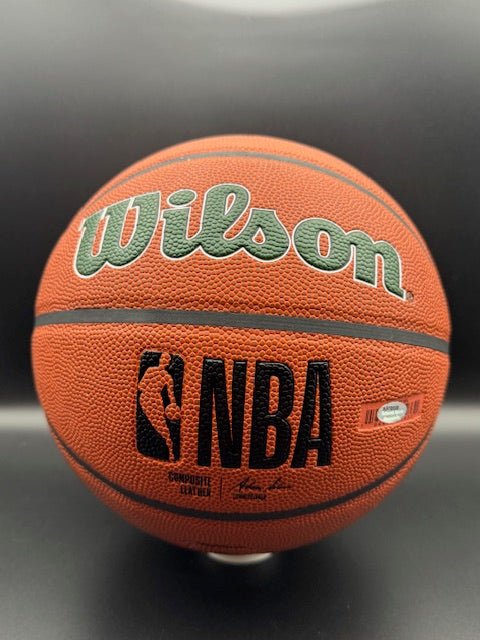 Sidney Moncrief Signed and Inscribed Bucks Basketball - Curators Corner LLC