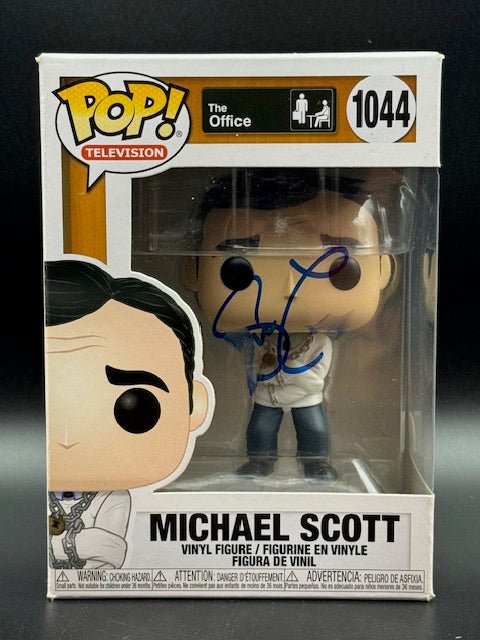 Steve Carell Signed The Office Michael Scott Funko Pop #1044 *blemished* - Curators Corner LLC