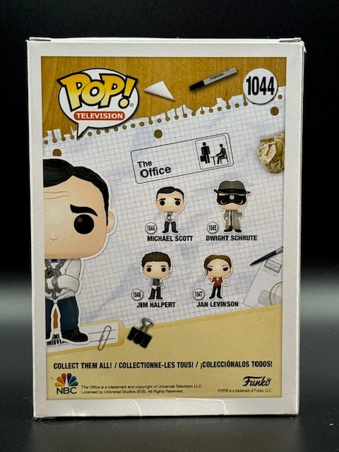 Steve Carell Signed The Office Michael Scott Funko Pop #1044 *blemished* - Curators Corner LLC