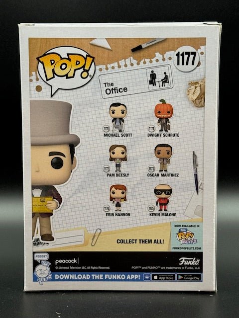 Steve Carell Signed The Office Michael Scott Funko Pop #1177 *FYE Exclusive* - Curators Corner LLC