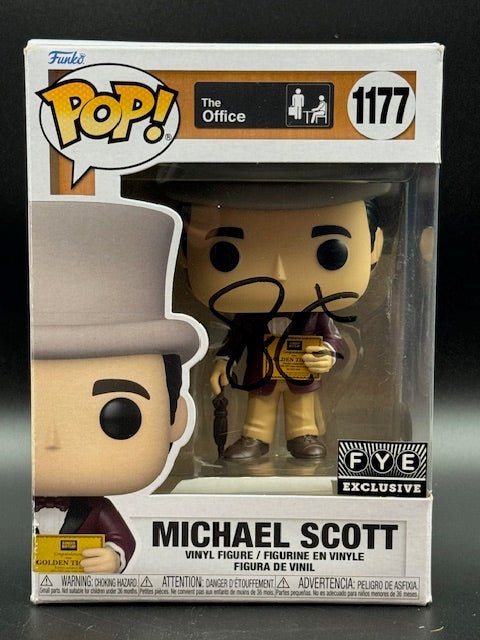 Steve Carell Signed The Office Michael Scott Funko Pop #1177 *FYE Exclusive* - Curators Corner LLC