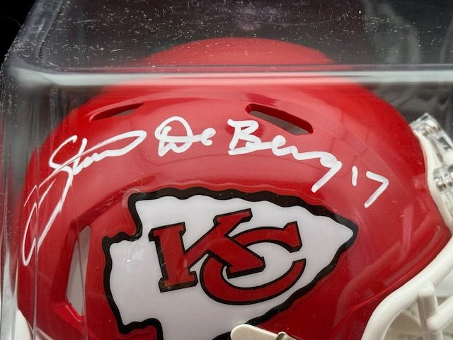Steve DeBerg Signed Riddell Mini Helmet - Curators Corner LLC