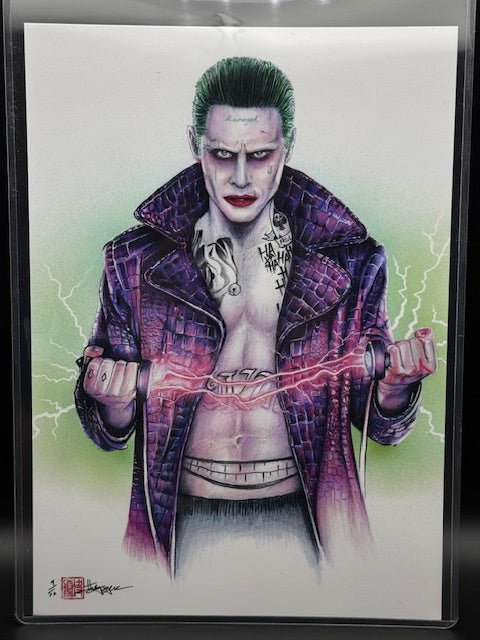 The Joker Suicide Squad Limited Edition 8x12 Art Print by Thang Nguyen Numbered 9/50 - Curators Corner LLC