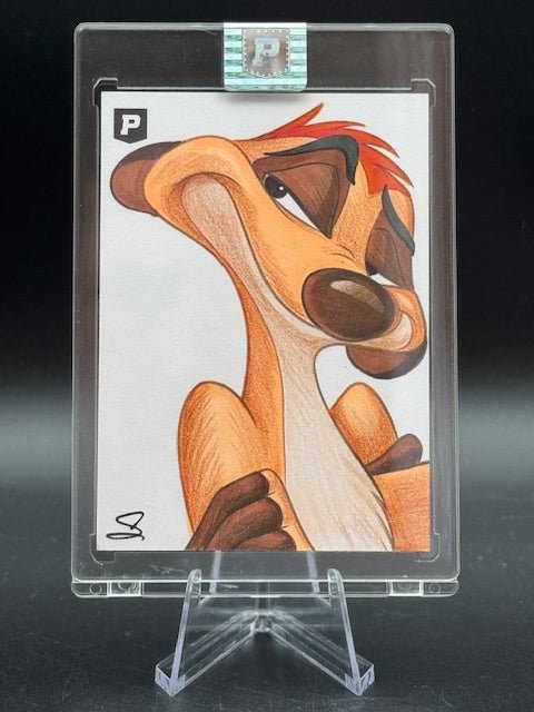 The Lion King Timon Signed Original Sketch Card by Scott Cook - Curators Corner LLC