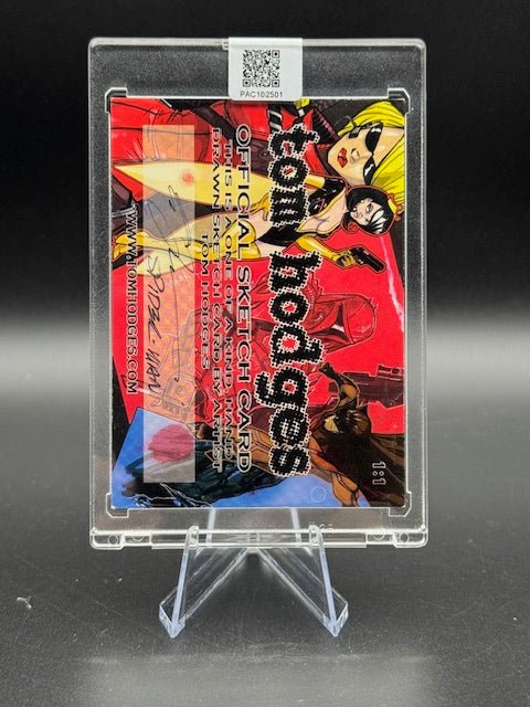 Tom Hodges Signed and Inscribed Spiderman Sketch Card - Curators Corner LLC