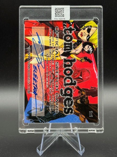 Tom Hodges Signed Elektra Sketch Card - Curators Corner LLC
