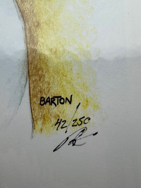 Tony Gwynn SanDiego Padres 12x18 Lithograph Signed by Brian Barton Numbered to 250 - Curators Corner LLC