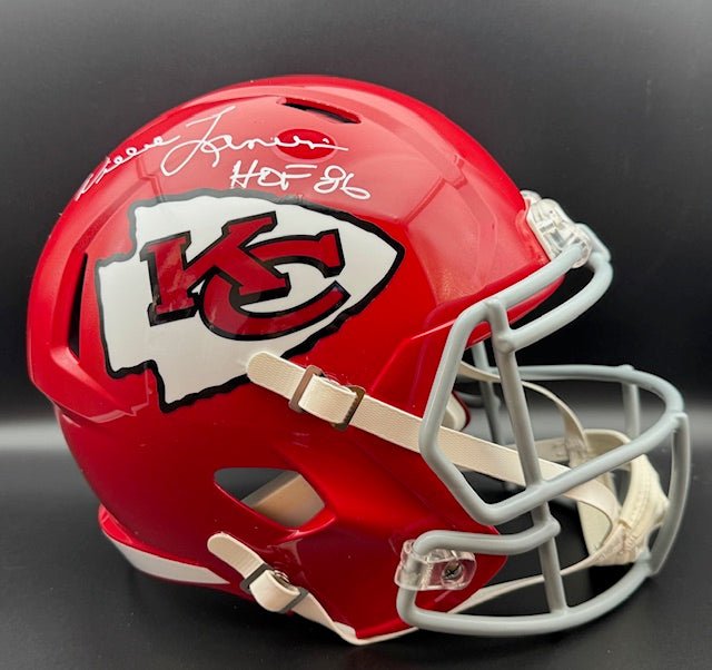 Willie Lanier Signed and Inscribed Full Size Kansas City Chiefs Throwback Replica Helmet - Curators Corner LLC