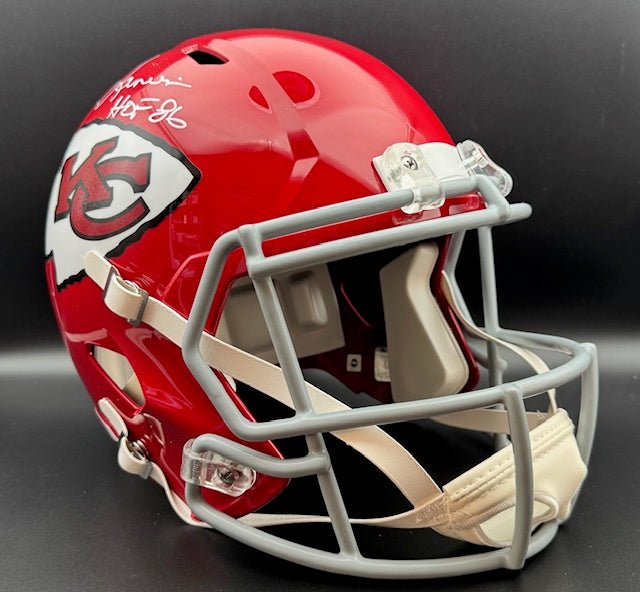 Willie Lanier Signed and Inscribed Full Size Kansas City Chiefs Throwback Replica Helmet - Curators Corner LLC