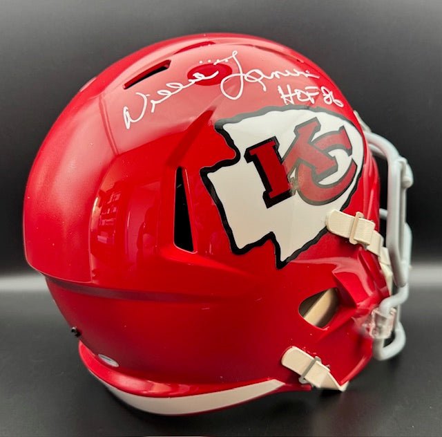 Willie Lanier Signed and Inscribed Full Size Kansas City Chiefs Throwback Replica Helmet - Curators Corner LLC