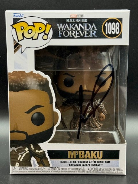 Winston Duke Signed Marvel Studios Black Panther Wakanda Forever M'Baku Funko Pop #1098 - Curators Corner LLC