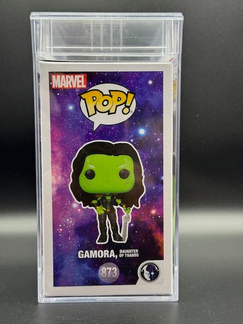Zoe Saldana Signed Marvel Studios What If Gamora Funko Pop #873 PSA Autograde 10 - Curators Corner LLC