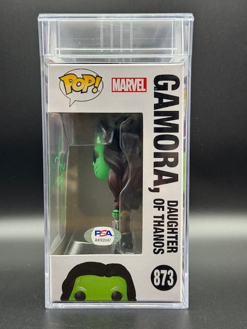 Zoe Saldana Signed Marvel Studios What If Gamora Funko Pop #873 PSA Autograde 10 - Curators Corner LLC