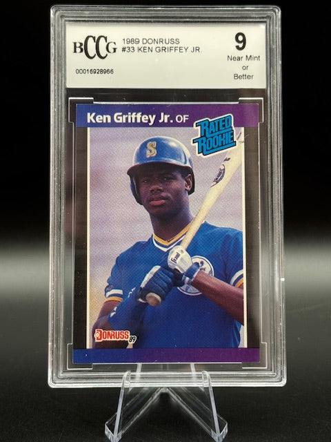 1989 Donruss Ken Griffey Jr. Rookie Card #33 BCCG Graded 9 Near Mint or Better