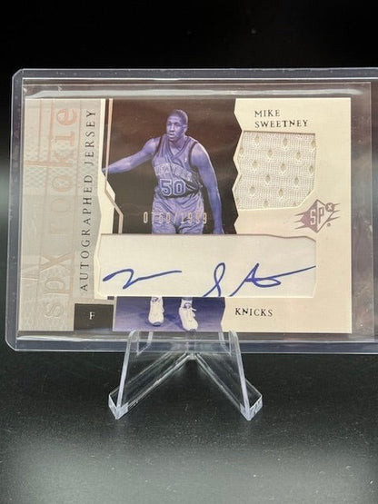 2003 - 04 SPX Upper Deck Rookie Autograph Relic Mike Sweetney #164 Numbered 0750/1999 - Curators Corner LLC