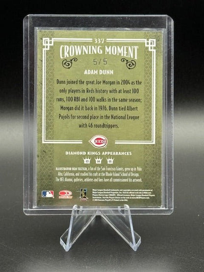 2005 Donruss Diamond Kings Signature Adam Dunn #337 5/5 - Curators Corner LLC
