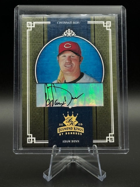 2005 DONRUSS DIAMOND KINGS ADAM DUNN SIGNATURE CARD