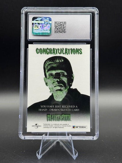 2006 Artbox Frankenstein Frightful Figures Chris Henderson Artist Sketch Card CGC 9 - Curators Corner LLC
