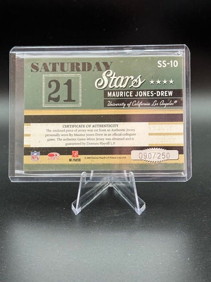 2007 Donruss Classics Saturday Stars Maurice Jones Drew Game Worn Material #SS10 Numbered 090/250 - Curators Corner LLC