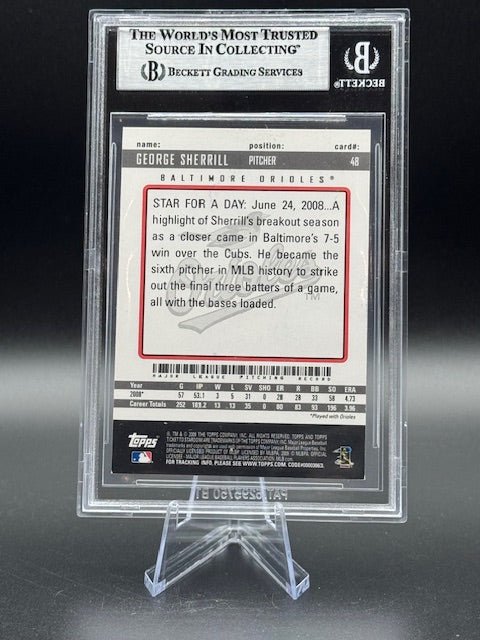 2009 Topps Ticket To Stardom George Sherrill Autographed Card #48 - Curators Corner LLC