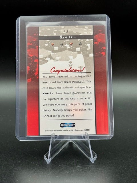 2010 Razor Entertainment Poker Nam Le Signature Card #32 - Curators Corner LLC
