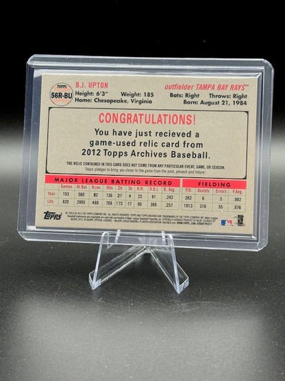 2012 Topps Archive Relic Game Used Relic B.J. Upton #56R - BU - Curators Corner LLC