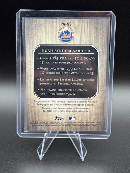 2014 Bowman Inception Prospect Autographs Noah Syndergaard #PA - NS - Curators Corner LLC
