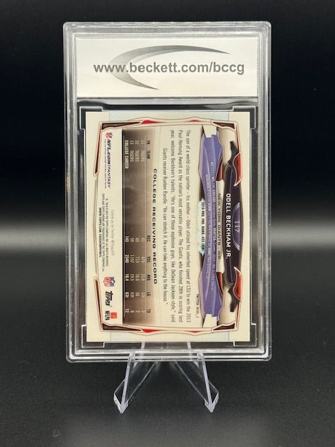 2014 TOPPS CHROME REFRACTORS #117 ODELL BECKHAM JR ROOKIE CARD(BECKETT 10) - Curators Corner LLC
