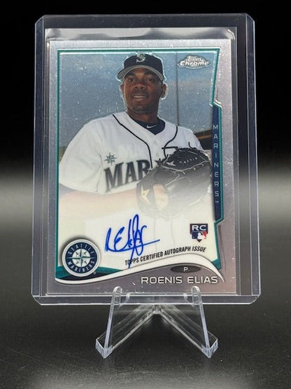 2014 Topps Chrome Roenis Elias Rookie Autograph Card #RE - Curators Corner LLC