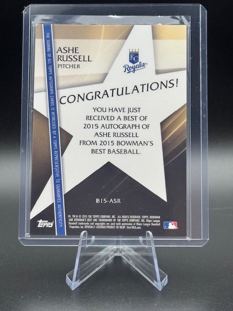 2015 Bowman's Best Ashe Russel Best of 2015 Autograph Card #B15 - ASR - Curators Corner LLC