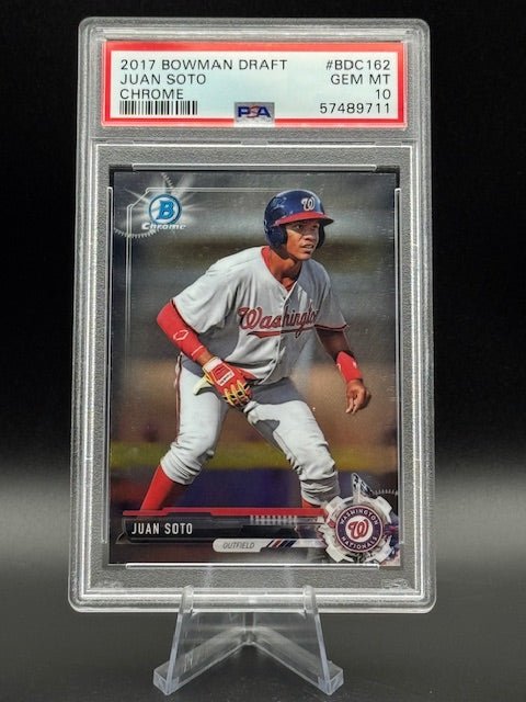 2017 Bowman Chrome Draft Juan Soto Rookie Card BDC162 PSA 10 - Curators Corner LLC