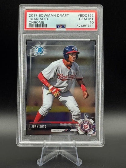 2017 Bowman Chrome Draft Juan Soto Rookie Card BDC162 PSA 10 - Curators Corner LLC