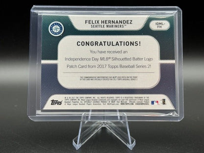 2017 Topps Independence Day MLB Batter Silhouetted Logo Patch Felix Hernandes IDML - FH - Curators Corner LLC