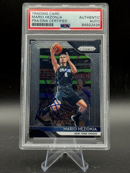 2018 - 19 Panini Prizm #257 Mario Hezonja Signed Card AUTO PSA/DNA - Curators Corner LLC