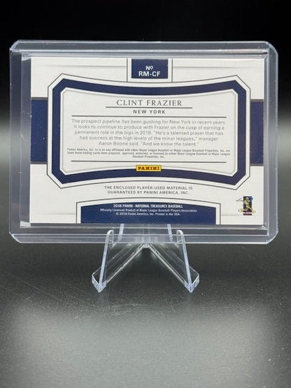 2018 Panini Material Treasures Clint Frazier Rookie Game Worn 3 Swatch Card #RM - CF Numbered 60/99 - Curators Corner LLC