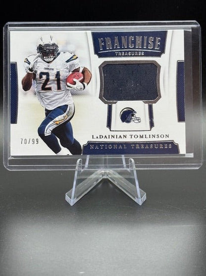 2018 Panini National Treasures LaDainian Tomlinson Relic Card #FT - LT Numbered 70/99 - Curators Corner LLC